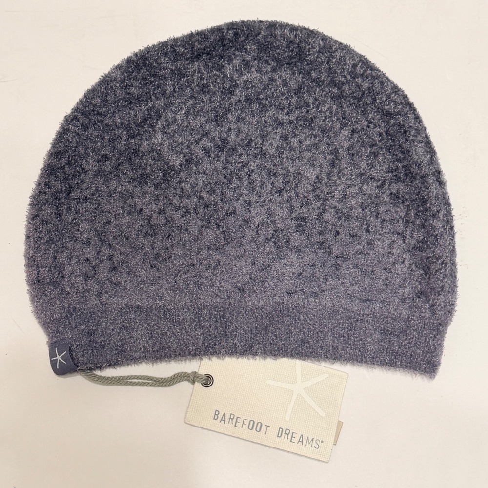 Barefoot Dreams CozyChic Lite Confetti Beanie Deep Sea Blue Indigo NWT